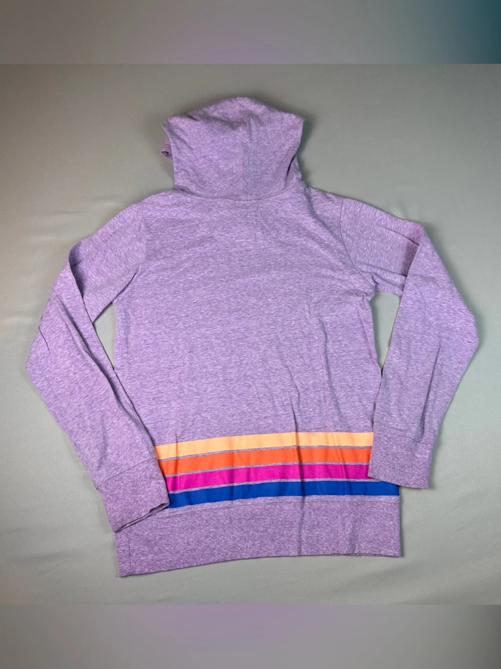 Converse Girls Long Sleeve Hooded Shirt Kids Purple Hoodie Size Large